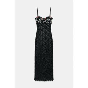 ZARA EMBROIDERED LACE DRESS